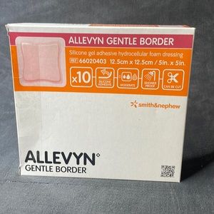 Smith Nephew 66020403 Allevyn Gentle Border Foam Dressing 5" x 5" (9 units)